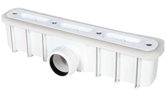 [1620C1853] Siphon linéaire Pro S pour receveurs de douche avec joint hydraulique hauteur 50 mm, débit d'évacuation 31.5 L/min, sans couvercle d'écoulement