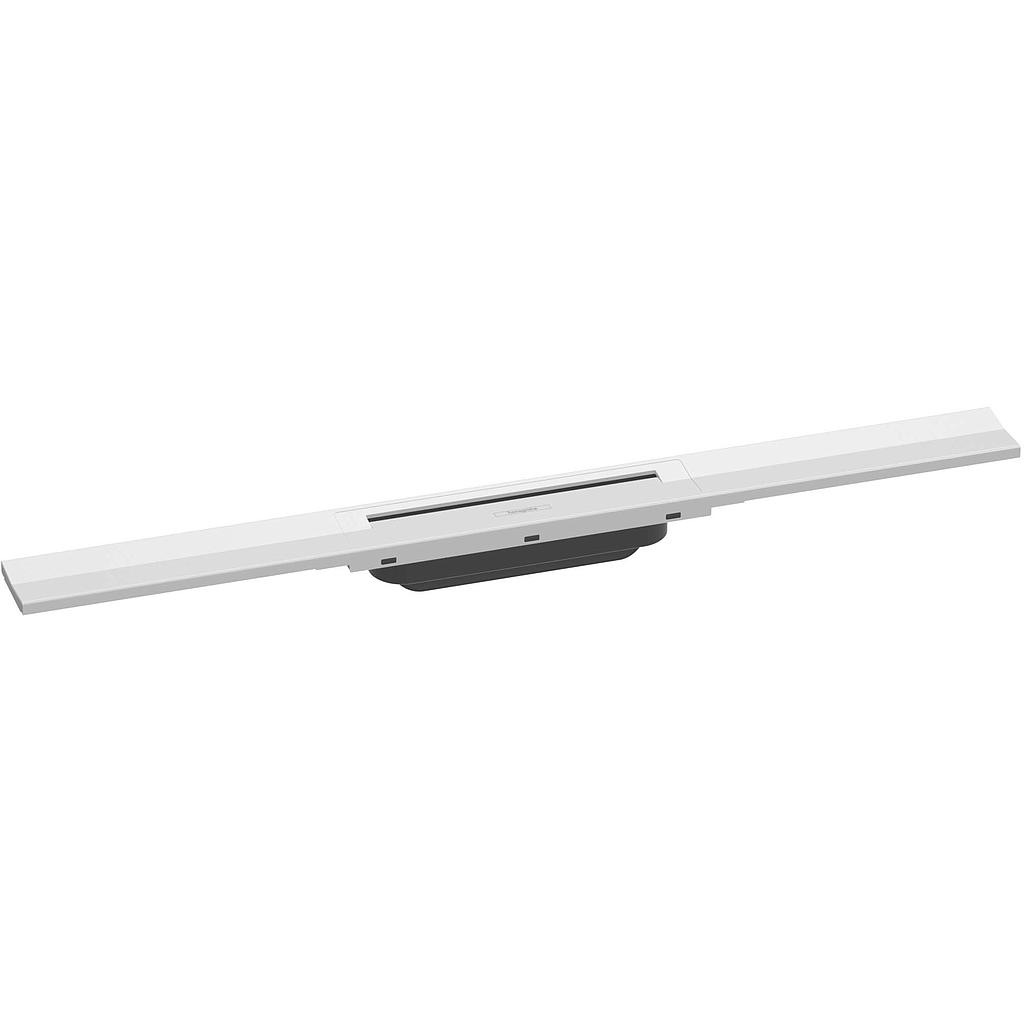 [1620C1865] Rigole de douche RAINDRAIN FLEX 70 cm, recouvrement design insert amovible raccourcissable pour montage libre, sans corps à encastrer 01000180/01001180/01002180, blanc mat