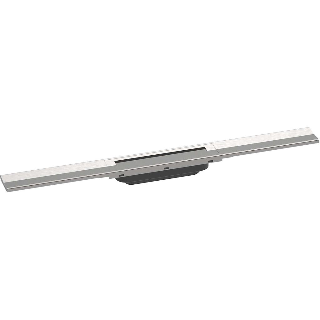 [1620C1869] Rigole de douche RAINDRAIN FLEX 70 cm, recouvrement design insert amovible raccourcissable pour montage libre, sans corps à encastrer 01000180/01001180/01002180, acier inoxydable brossé