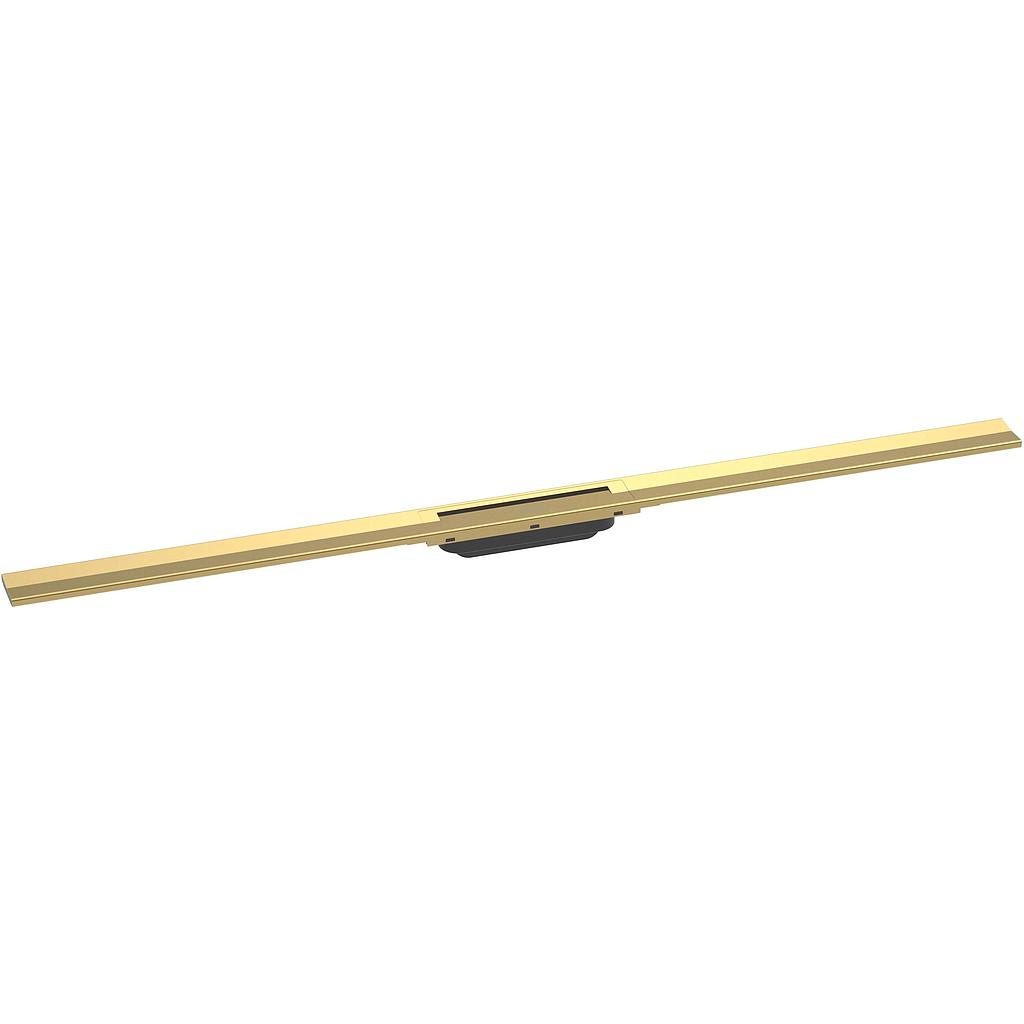 [1620C1871] Rigole de douche RAINDRAIN FLEX 90 cm, recouvrement design insert amovible raccourcissable pour montage libre, sans corps à encastrer 01000180/01001180/01002180, optique de l'or