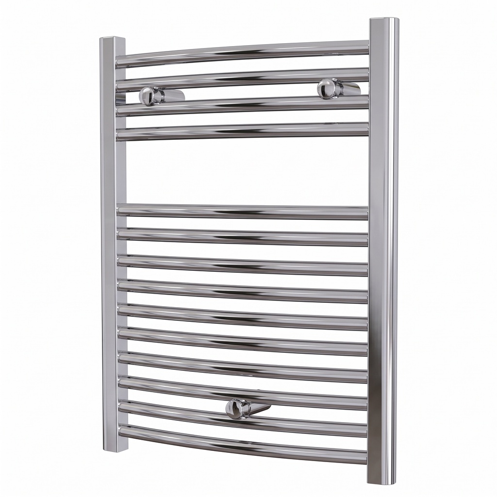 Radiateur sèche-serviettes SAMI Cintré, H 69 x L 50 cm, 200 W, électrique, thermostat SMART Plus, chromé