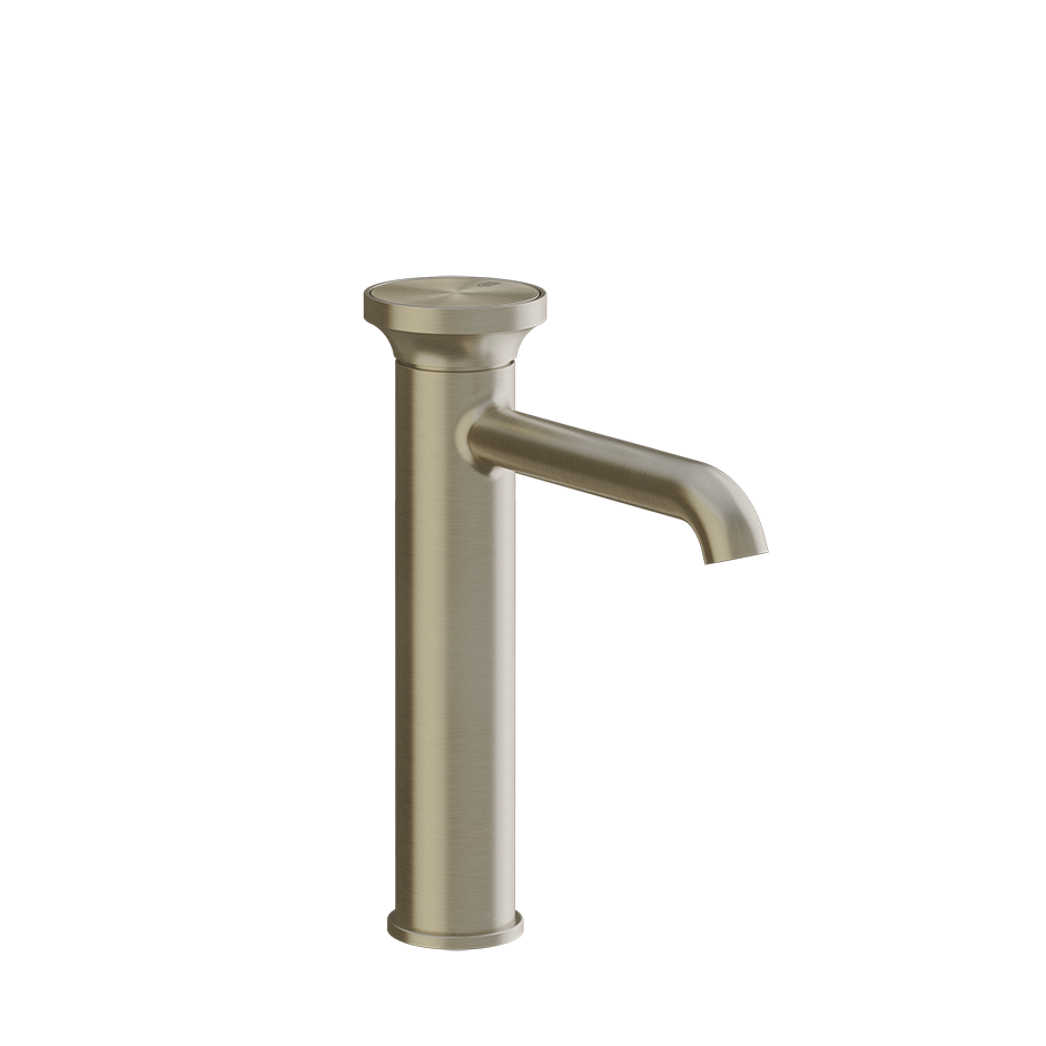 [1621C1846] Mitigeur lavabo moyen ORIGINI S 164 mm H goulot 174 mm sans vidage, avec flexibles de raccordement. Insert en finition inclus. Combiner avec finitions différentes avec insert 66600 ou insert ART 66602, 708 Copper Brushed PVD