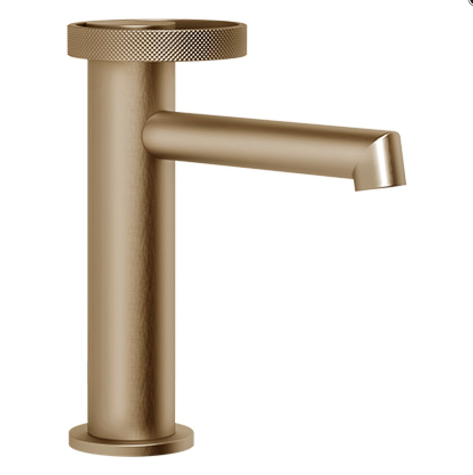 [1621C2241] Mélangeur de lavabo ANELLO, S 128 mm, goulot fixe, sans vidage, avec flexible de raccordement 3/8", groupe acoustique NT, 726 Warm bronze