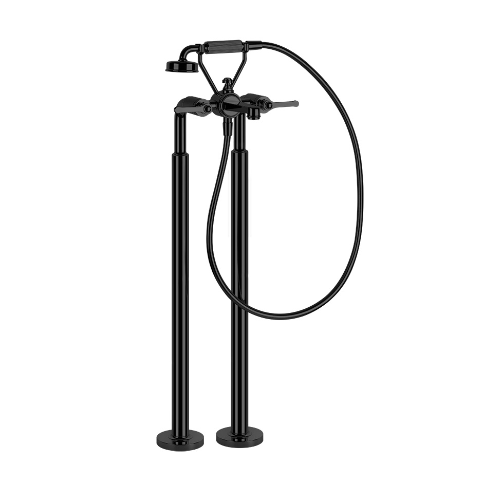 [1621C1852] Partie apparente pour mélangeur bain-douche sur pied VENTI20 avec douchette et flexible, 299 Noir XL