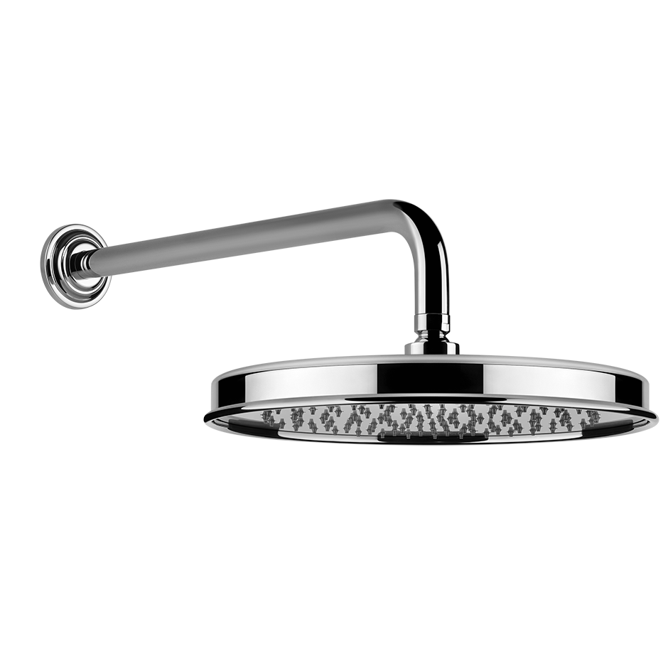 [1621C1857] Douche de tête ronde VENTI20 Diam. 328 mm, 1/2" avec bras mural de douche 1/2", débit 9 l/min, 149 Finox
