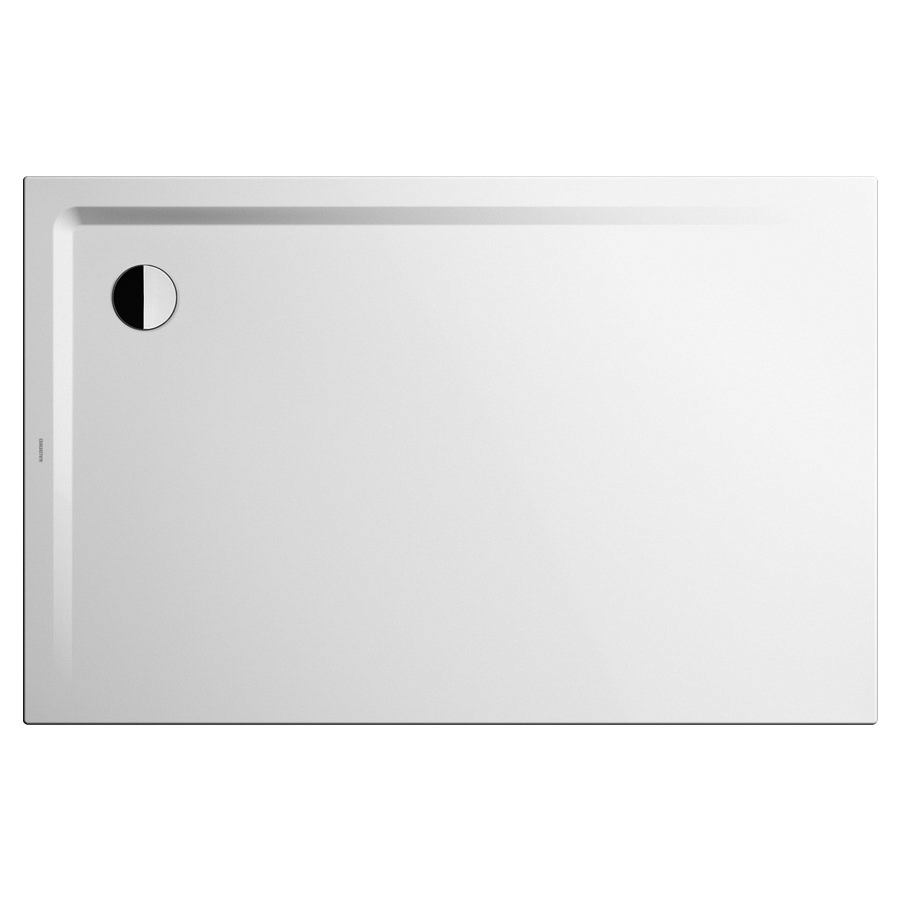 [1620H1418] Receveur de douche Superplan 75 x 120 x 2,5 cm, acier isolation phonique trou d'écoulement D 90 mm, standard, blanc