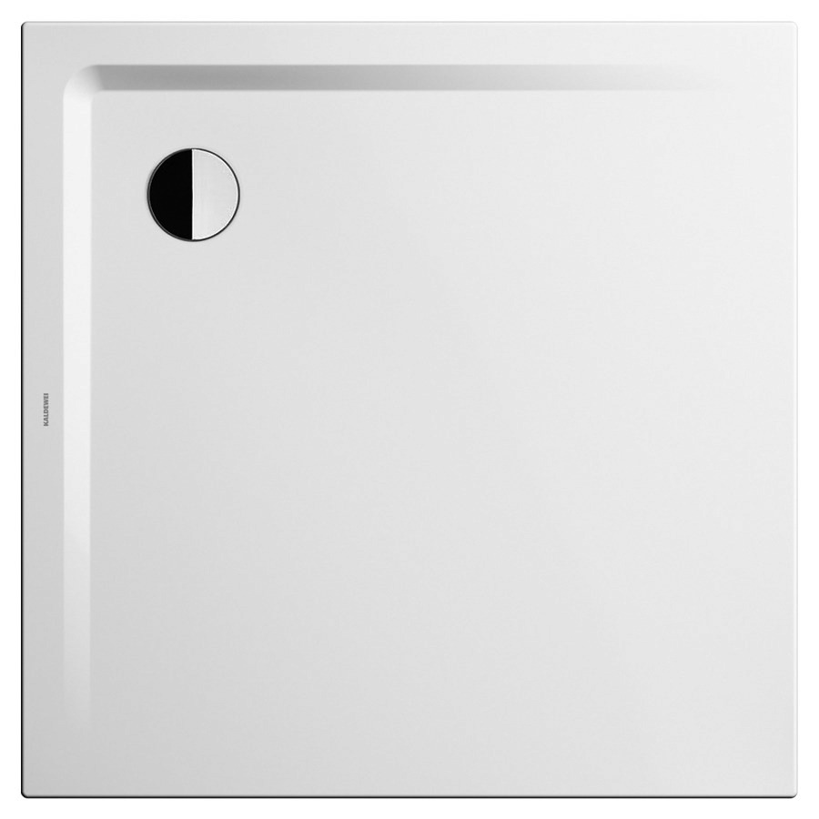[1620H1421] Receveur de douche Superplan 80 x 80 x 2,5 cm, acier isolation phonique trou d'écoulement D 90 mm, standard, blanc