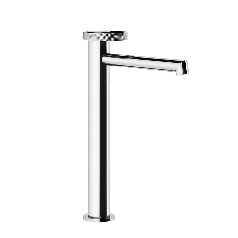 [1621C1869] Mélangeur de lavabo ANELLO réhaussé S 174 mm, bec long 208 mm H jusqu'à l'aérateur 264 mm, sans vidage, avec flexibles de raccordement, 707 Black Metal Brossé PVD