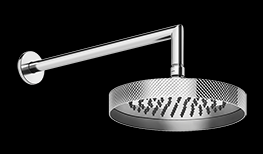 [1621C1873] Pomme de douche diam. 218 cm latérale orientable, longueur du bras 342 cm, 706 Black Metal PVD