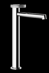 [1621C1875] Mélangeur de lavabo ANELLO réhaussé S 174 mm, bec long 208 mm H jusqu'à l'aérateur 264 mm, sans vidage, avec flexibles de raccordement, 706 Black Metal PVD