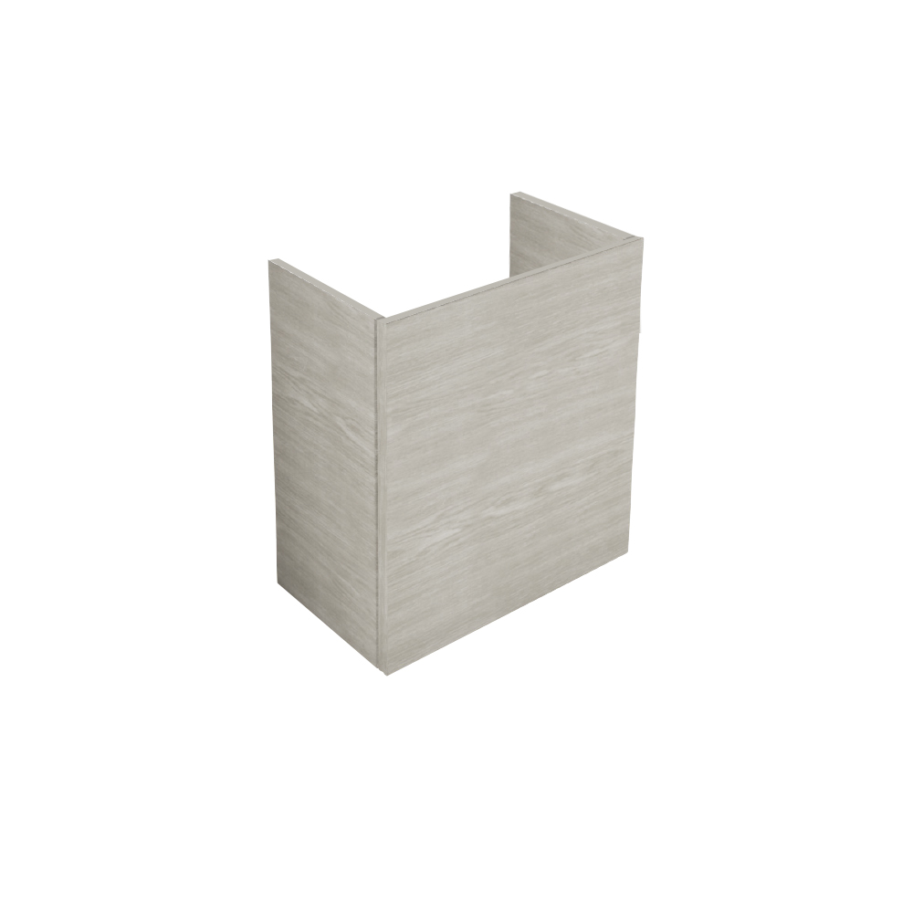 [1616C4172] Elément inférieur sous-meuble THEO pour lave-mains P 25.3 x L 45.0 x H 50.0 cm, poignée SYSTEM M2 Gola ouverture porte à droite ,Dekorativo 3D (1A1) Cemento cenere