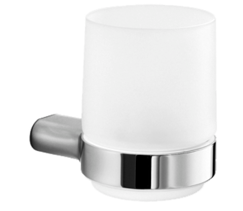 [1690C1513] Porte-verre mural Mito verre satiné, chromé