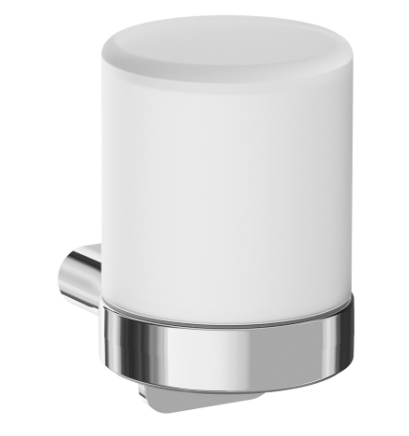 [1690C1514] Distributeur de savon mural Mito avec levier, réservoir en verre satiné, chromé