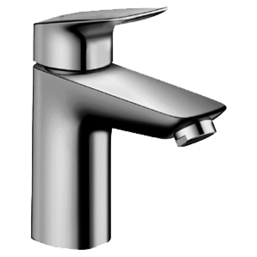 [1621C2289] Mélangeur de lavabo Logis 100 S 108 cm goulot fixe, aérateur Quick Clean, Eco-Smart 5 l/min vidage excentrique matière synthétique groupe acoustique I - Chromé