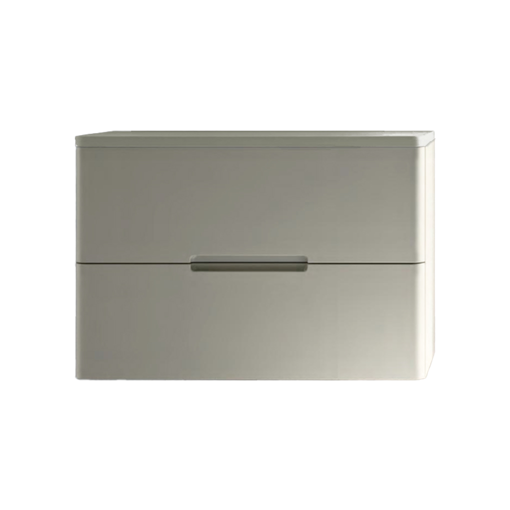 [1616C4196] Meuble Claire Soft 70xH60xP45 cm avec 2 tiroirs H30 cm, un trou pour lavabo central, laqué mat LC, 514 Avorio opaco