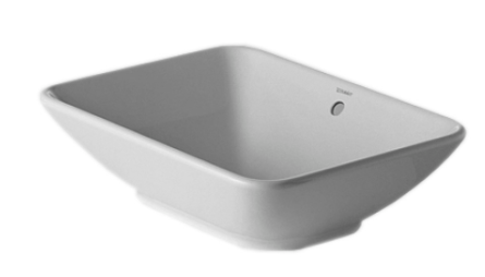 [1624C0794] Lavabo à poser Me by Starck (Bacino) 55 x 42 cm, céramique avec trop-plein matériel de fixation, sans trou robin., standard, blanc