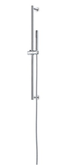 [1621C1918] Glissière de douche 90 cm fixation 85.5 cm, inclus flexible 150 cm et douchette à main, chromé