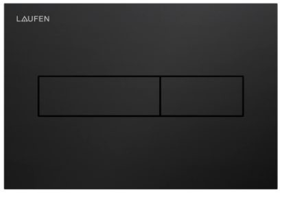 [1614C0794] Plaque de déclenchement INEO HORIZON commande à deux quantités pour chasse d'eau à encastrer Ineo, matière synthétique, noir mat