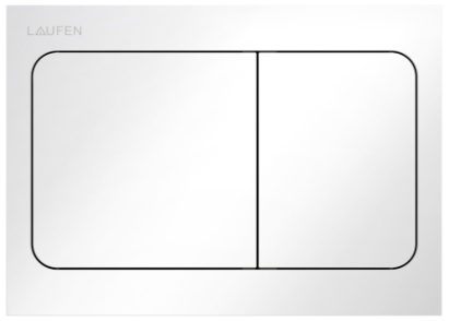 [1614C0800] Plaque de déclenchement INEO AIR commande à deux quantités pour chasse d'eau à encastrer Ineo, matière synthétique, blanc brillant