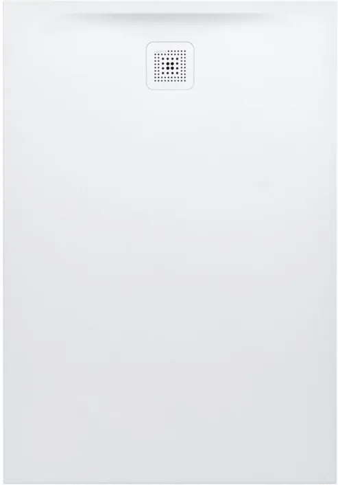 Receveur de douche PROFI 130 x 90 x 4,2 cm, Marbond trou d'écoulement D 90 mm avec couvercle d'écoulement amovible, standard, blanc mat