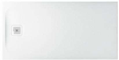 Receveur de douche PROFI 150 x 70 x 4,2 cm, Marbond trou d'écoulement D 90 mm avec couvercle d'écoulement amovible, standard, blanc mat