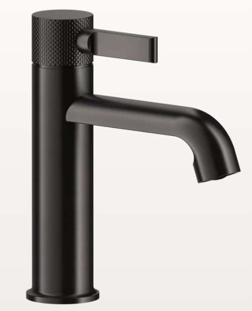 [1621C2243] Mélangeur de lavabo INCISO, S 135 mm, goulot fixe sans vidage, tuyaux de raccordement flexibles 3/8", groupe acoustique NT, 707 BLACK METAL BRUSHED PVD