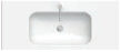 [1616C4231] Lavabo SLIM 120 cm en céramique, L 121 cm - P 50.8 cm, vasque centrée, avec trop-plein, sans bonde, 1 trou de robinetterie, pour sous-meuble prof. 50 cm, blanc mat