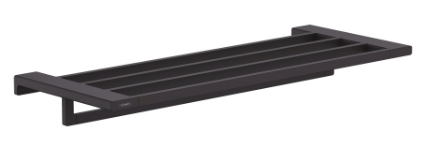 [1690C1614] Tablette à serviette AddStoris avec porte-serviette 64,8 cm, entraxe 63 cm, noir mat