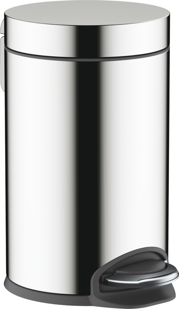 [1690C1637] Poubelle à pédale AddStoris D 17 cm, H 26,5 cm contenance 3 litres, chromé