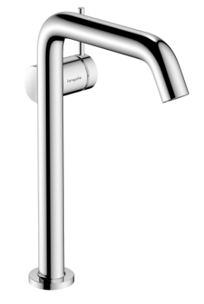 [1621C1967] Mélangeur de lavabo TECTURIS S 240 Fine S 167 mm, goulot fixe hauteur d'écoulement 230 mm EcoSmart+, CoolStart - eau froide par position de levier au milieu, sans garniture d'écoulement, débit 4 l/min, chromé