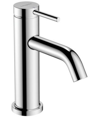 [1621C1985] Mélangeur de lavabo TECTURIS S 80, S 108 mm, goulot fixe hauteur d'écoulement 80 mm EcoSmart+, sans garniture d'écoulement, débit 4 l/min, chromé