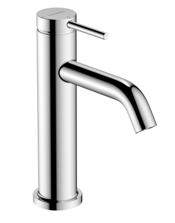 [1621C1997] Mélangeur de lavabo TECTURIS S 110, S 116 mm, goulot fixe hauteur d'écoulement 105 mm EcoSmart+, CoolStart - eau froide par position de levier au milieu, avec vidage excentrique, débit 4 l/min, chromé