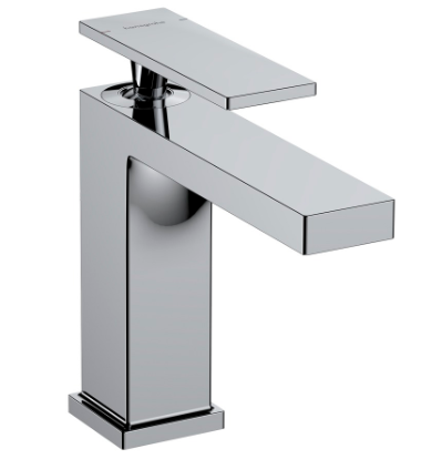 [1621C2014] Mélangeur de lavabo TECTURIS E 110, S 144 mm, goulot fixe hauteur d'écoulement 117 mm EcoSmart+, sans garniture d'écoulement, débit 4 l/min, chromé