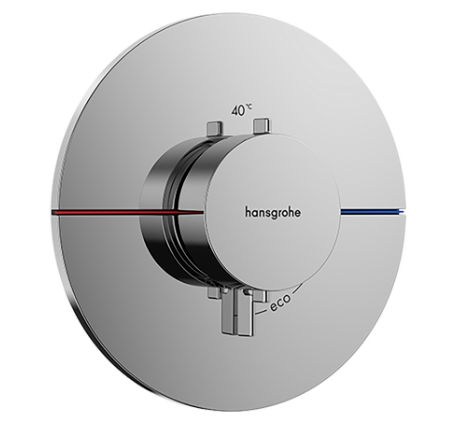 [1621C2062] Thermostat SHOWERSELECT COMFORT S UP set de montage final D 15,5 cm, pour commander 1 fonction, débit 28,8 l/min sans corps à encastrer 757 049, chromé