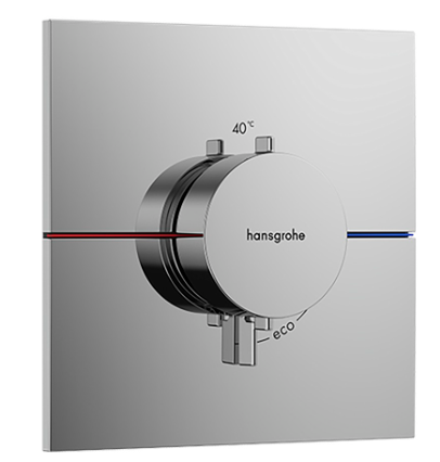 [1621C2070] Thermostat SHOWERSELECT COMFORT E UP set de montage final 15,5 x 15,5 cm, pour commander 1 fonction, débit 28,8 l/min sans corps à encastrer 757 049, chromé