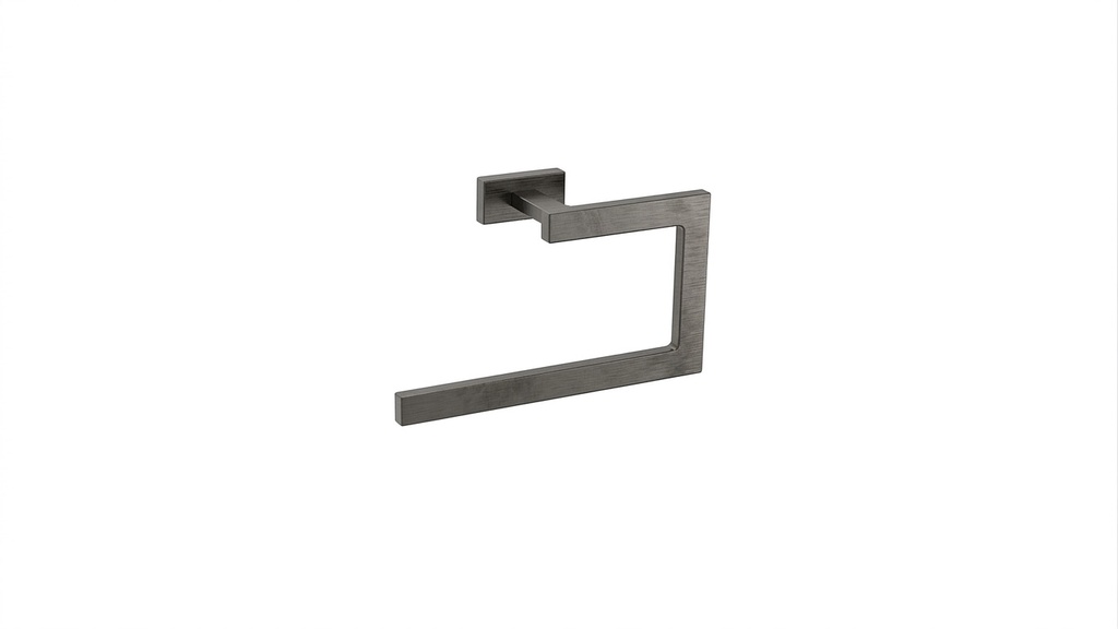 Porte-serviette à anneau LEO, Gun metal brossé