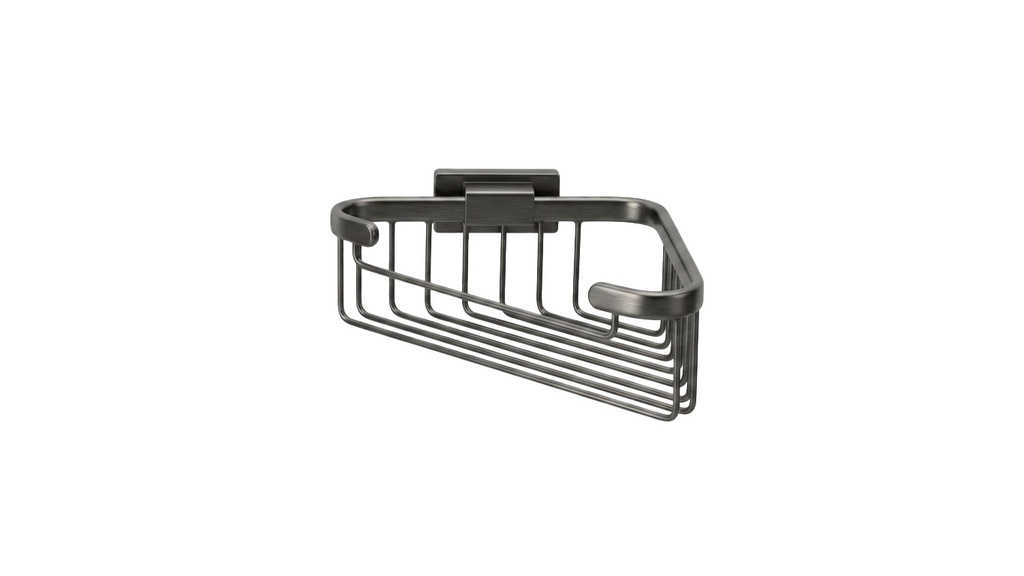 Porte-savon à barrettes LEO modèle d'angle 18 x 16 x 7 cm, Gun metal brossé