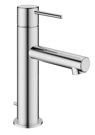 [1621S0943] Mélangeur de lavabo Ono E - S 115 mm, goulot fixe vidage excentrique, tuyaux de raccordement flexibles 3/8", Classe énergétique A, chromeline