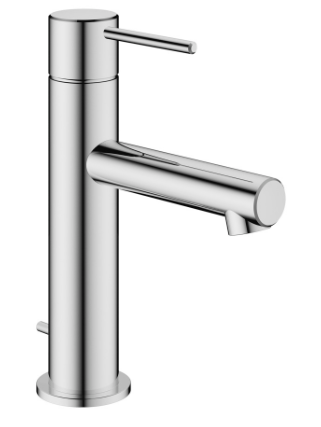 [1621S0944] Mélangeur de lavabo Ono E - S 115 mm, goulot fixe vidage excentrique, tuyaux de raccordement flexibles 3/8", classe énergétique A, acier inoxydable