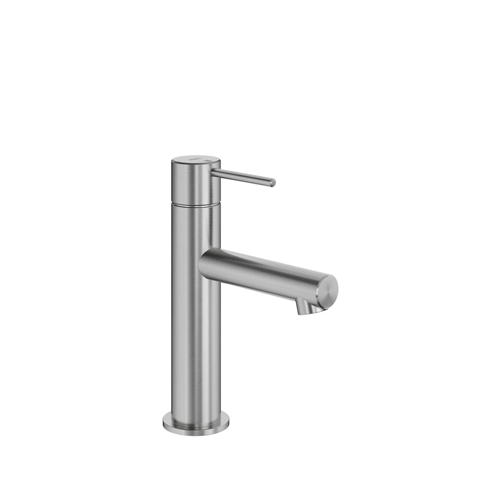 [1621S0946] Mélangeur de lavabo Ono E - S 115 mm, goulot fixe sans vidage, tuyaux de raccordement flexibles 3/8", classe énergétique A, acier inoxydable