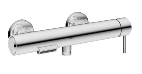[1621S0970] Mélangeur de bain Ono E - E 153 mm, raccords d'arrêt 1/2" x 3/4", utilisation latérale, classe énergétique A, acier inoxydable