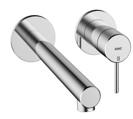 [1621S0976] Mélangeur mural Ono E UP - set de montage final S 225 mm, 2 rosaces D 68 mm sans corps à encastrer 725 815, chromeline