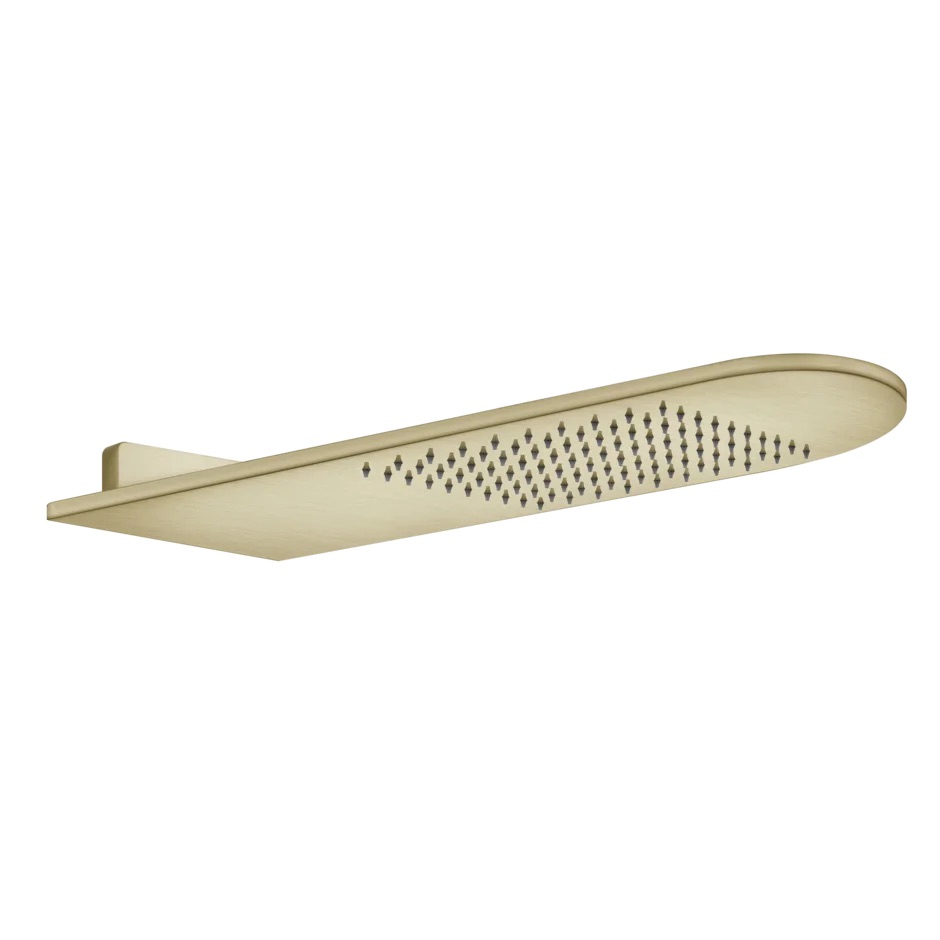 [1621C2124] Tête de douche murale L- 620 mm - Rayon 100 mm Ep. 11.5 mm - saillie jusqu'à la douche 393 mm, Flow: 8.0 l/min, anticalcaire - 727 Brass Brushed PVD