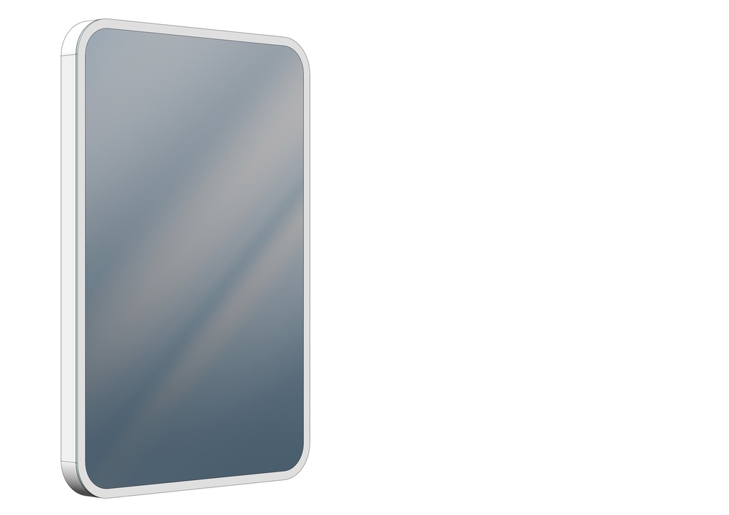 [1617C0587] Miroir lumineux SPHERA LED SPL 50 blanc, L 50 x H 75 x P 4.5 cm, LED 34 W, commande en bas au milieu, graduable et tunable white, Lumen 4110