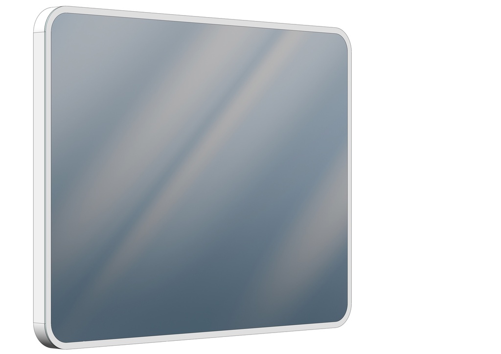 [1617C0591] Miroir lumineux SPHERA LED SPL 100 blanc, L 100 x H 75 x P 4.5 cm, LED 49 W, commande en bas au milieu, graduable et tunable white, Lumen 5860