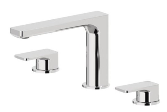 [1621H0950] Mélangeur de lavabo à 3 trous B-EASY S 165 mm sans vidage, débit 5 l/min, chromé