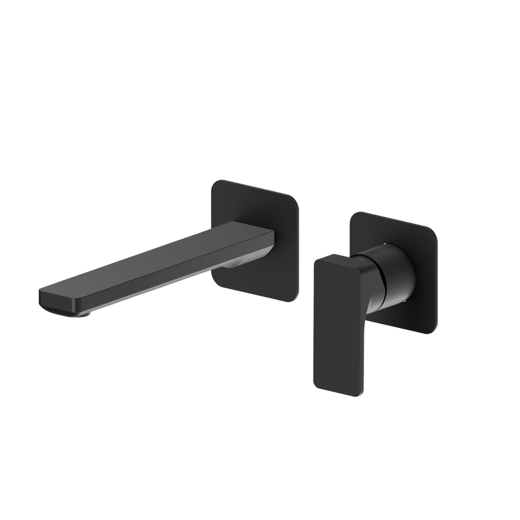 [1621H0953] Mélangeur de lavabo mural B-EASY, S 190 mm, écartement entre poignée et bec 120 mm, raccords 1/2", sans corps à encastrer 27852, débit 5 l/min, noir mat