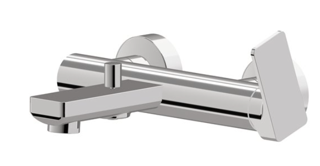 [1621H0960] Mélangeur de bain B-EASY nu, E 150 mm, avec raccords excentriques 1/2 x 3/4, chromé