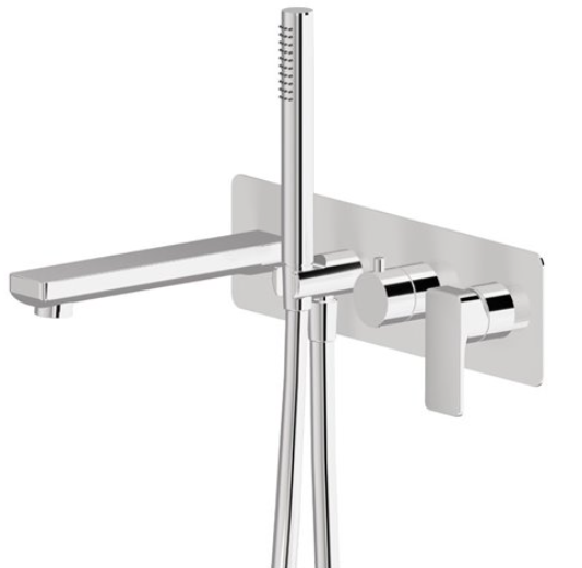 [1621H0966] Partie apparente mitigeur Bain/Douche mural B-EASY à combiner avec corps à encastrer Nr. 31031, chromé