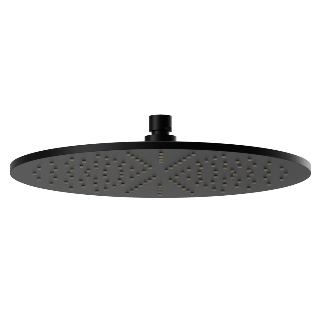 [1621H0979] Tête de douche ronde en laiton B-EASY avec jet pluie, h. 8 mm, diam. 300 mm, sans bras, noir mat